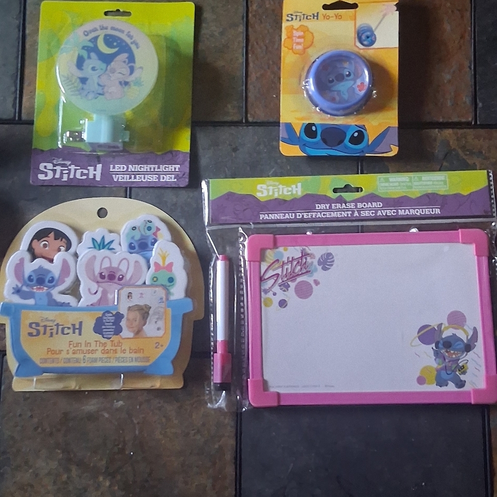 Disney Stitch Dry Erase Board and Tape Set - Pink and Blue